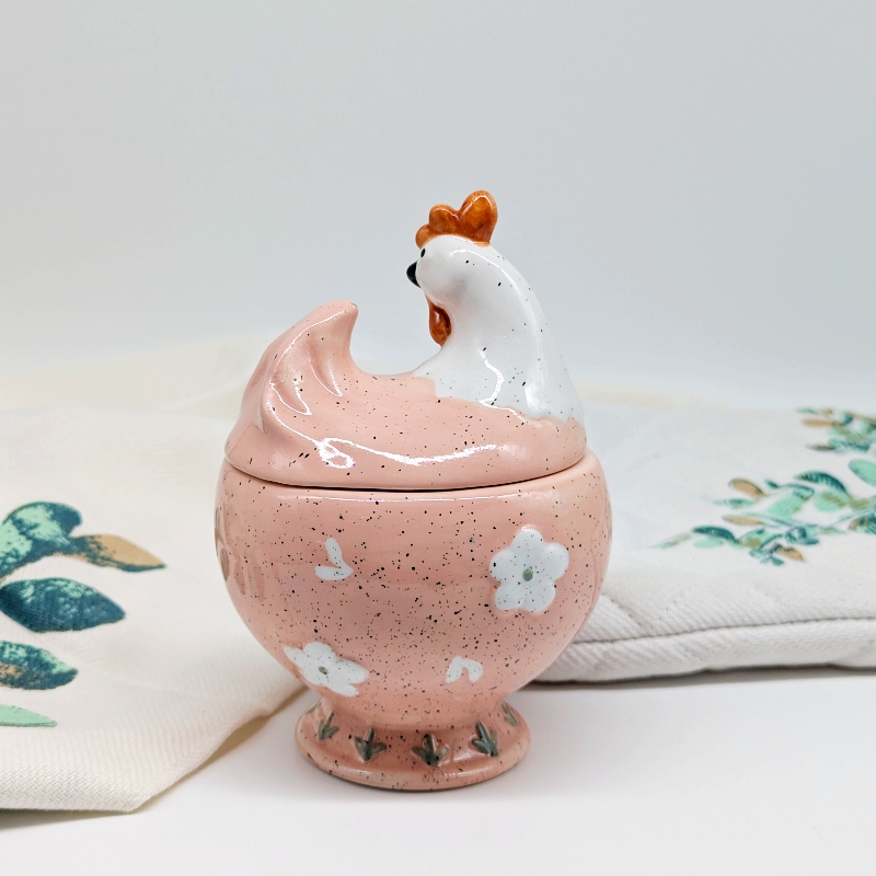 Chicken Ceramic Jar with Lid_a