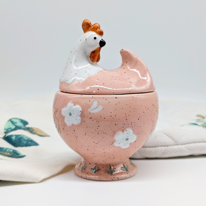 Chicken Ceramic Jar with Lid_h