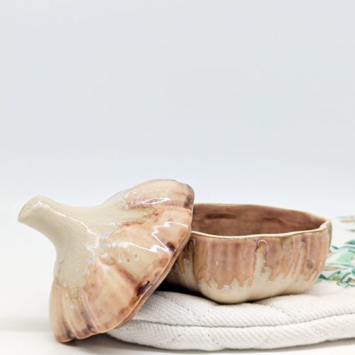 Earthy Ceramic Garlic Keeper