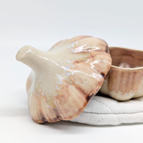 Earthy Ceramic Garlic Keeper