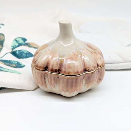 Earthy Ceramic Garlic Keeper