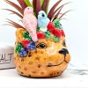 Friendly Cheetah Ceramic Planter Pot