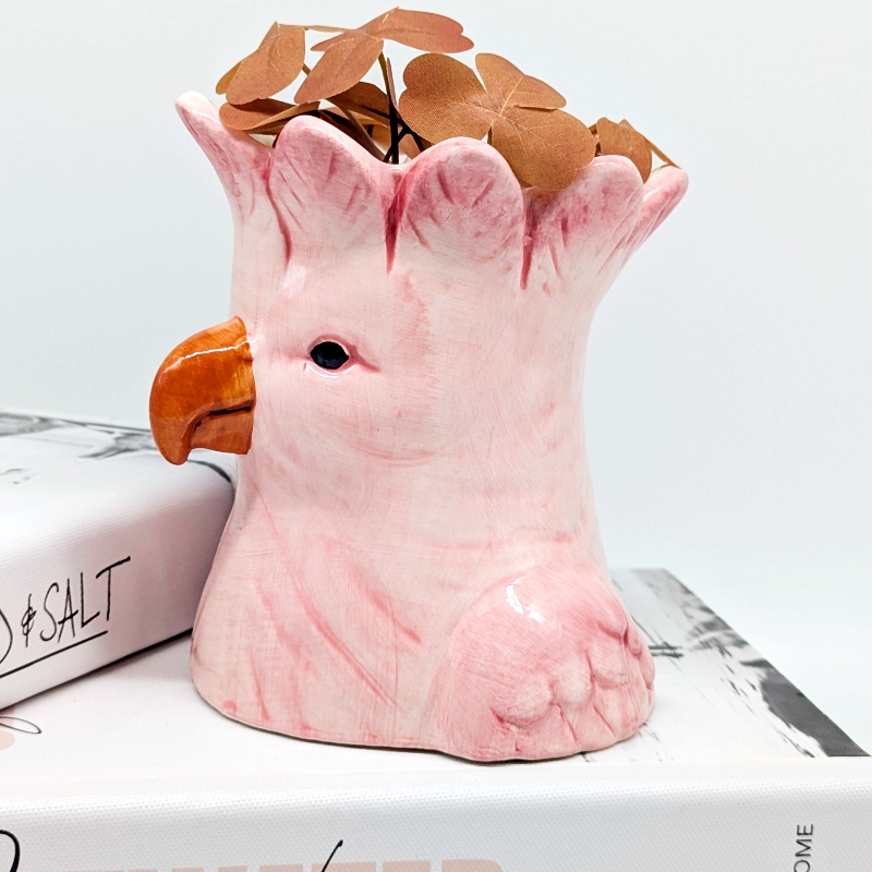 Galah Parrot Ceramic Planter Pot_d Galah Parrot Ceramic Planter Pot
