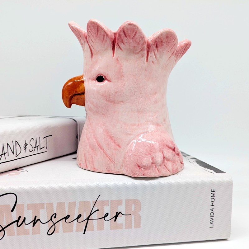 Galah Parrot Ceramic Planter Pot_f Galah Parrot Ceramic Planter Pot