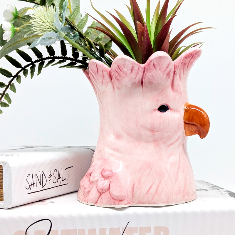 Galah Parrot Ceramic Planter Pot_i Galah Parrot Ceramic Planter Pot