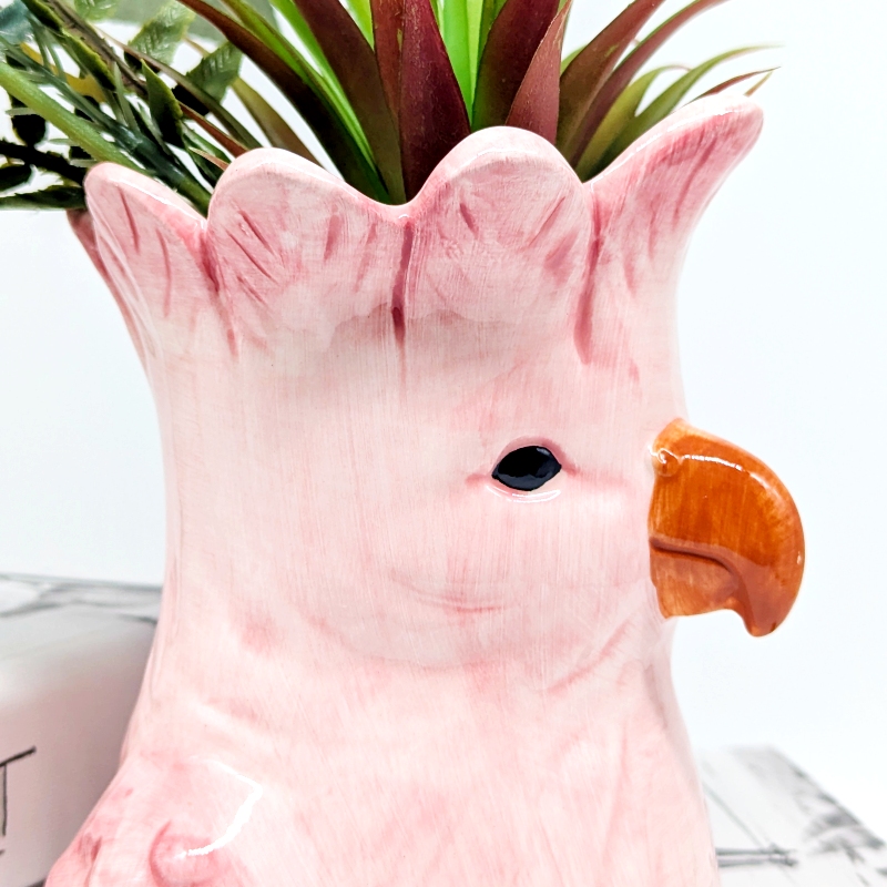 Galah Parrot Ceramic Planter Pot_j