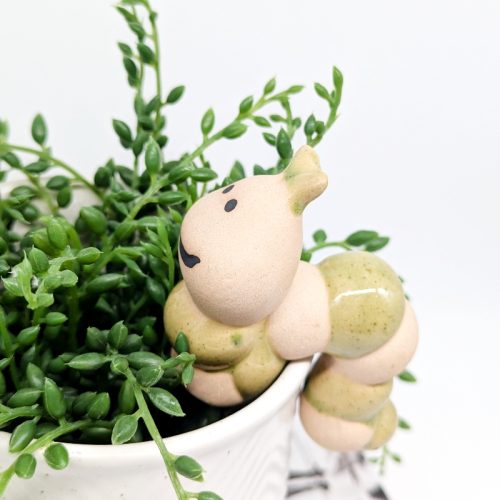 Green Caterpillar Pot Hanger Sitter