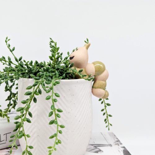Green Caterpillar Pot Hanger Sitter
