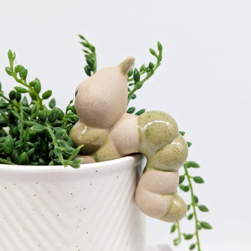 Green Caterpillar Pot Hanger Sitter