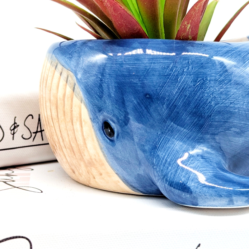 Happy Blue Whale Ceramic Planter Pot_D Happy Blue Whale Ceramic Planter Pot