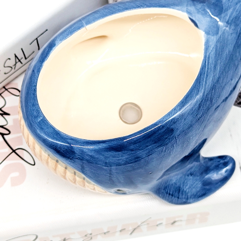 Happy Blue Whale Ceramic Planter Pot_g