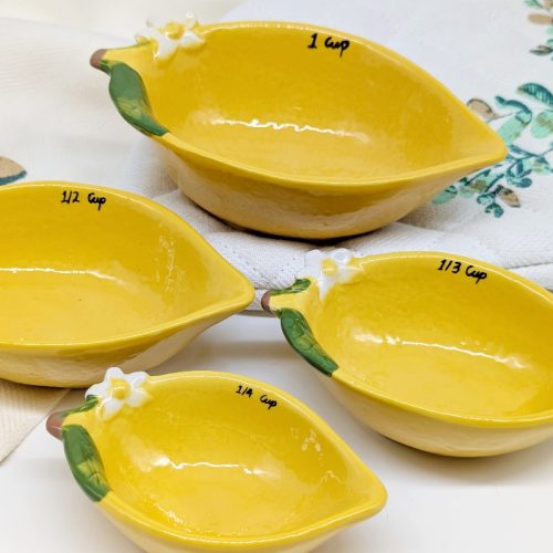 Lemon Measuring Cups 4 Piece Set