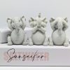 No Evil See Hear Speak Grey Elephant Figurines Set