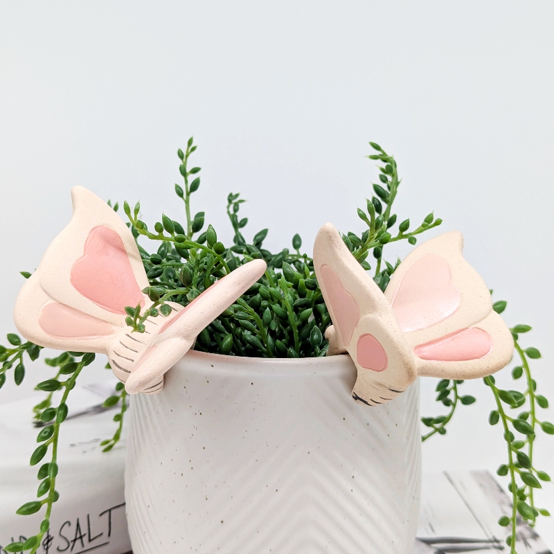 Pink Butterfly Pot Hanger Sitter_A Pink Butterfly Pot Hanger Sitter_D