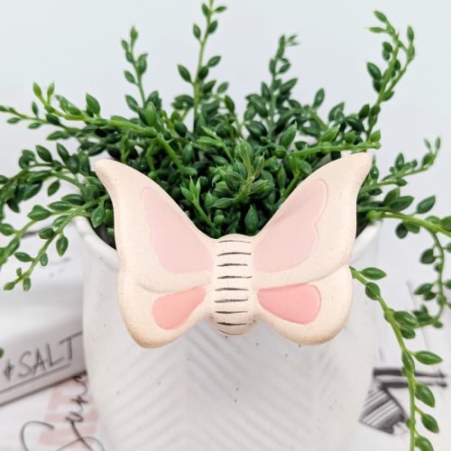 Pink Butterfly Pot Hanger Sitter