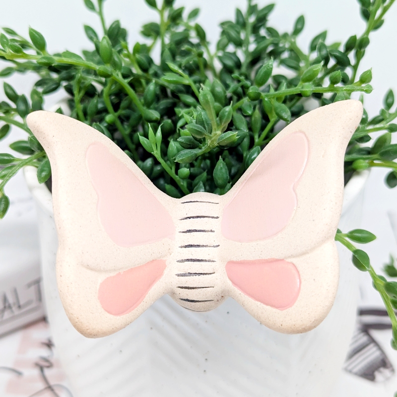 Pink Butterfly Pot Hanger Sitter_D Pink Butterfly Pot Hanger Sitter_D