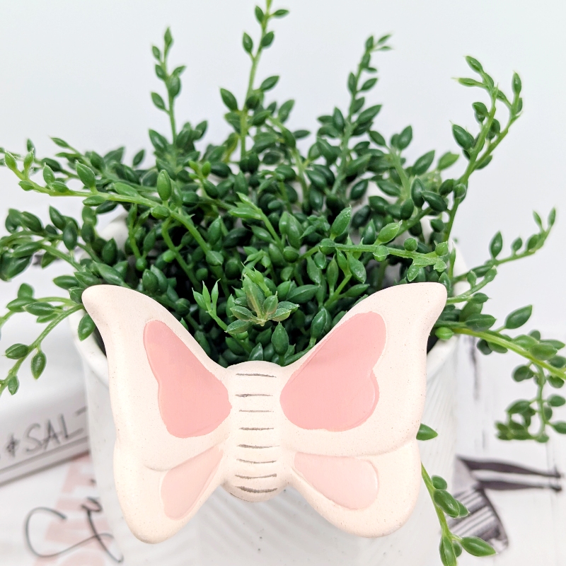 Pink Butterfly Pot Hanger Sitter_G Pink Butterfly Pot Hanger Sitter_D
