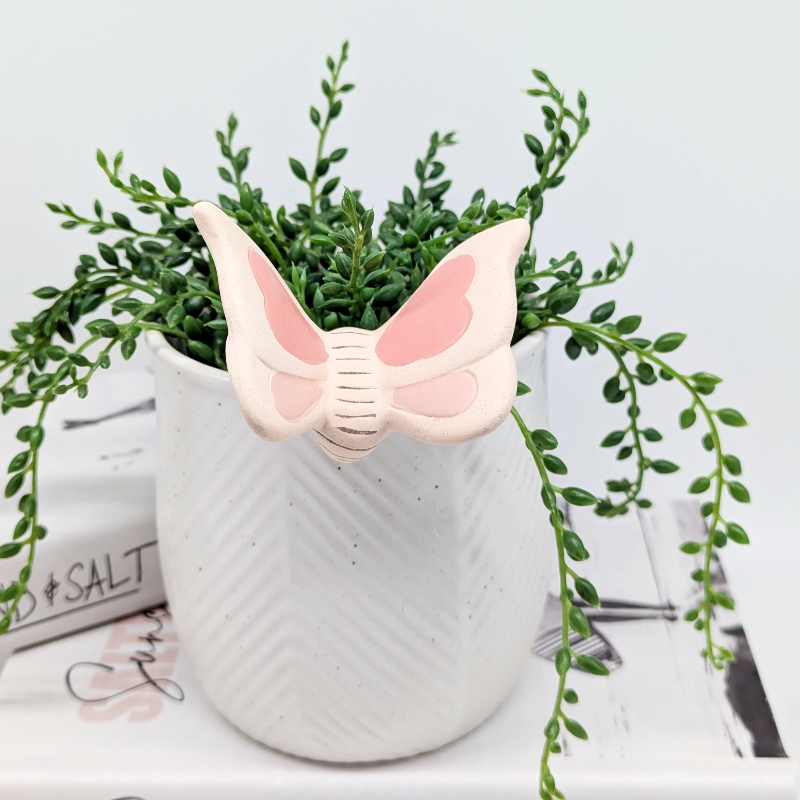 Pink Butterfly Pot Hanger Sitter_h Pink Butterfly Pot Hanger Sitter
