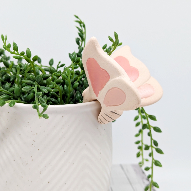 Pink Butterfly Pot Hanger Sitter_i Pink Butterfly Pot Hanger Sitter