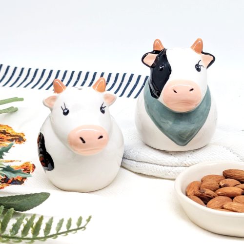 Pink Cow Salt Pepper Shaker Set