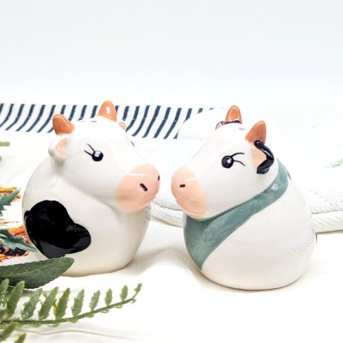 Pink Cow Salt Pepper Shaker Set