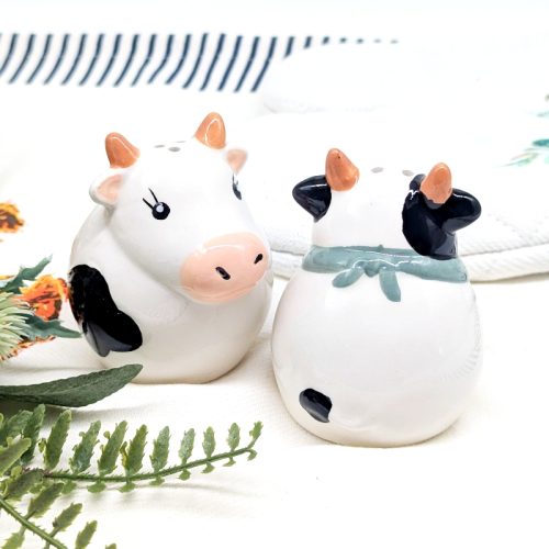 Pink Cow Salt Pepper Shaker Set