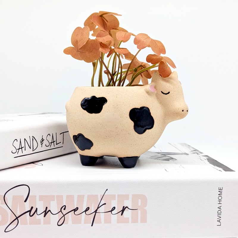 Sandy Cow Ceramic Planter Pot_B Sandy Cow Ceramic Planter Pot