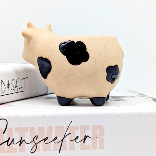 Sandy Cow Ceramic Planter Pot