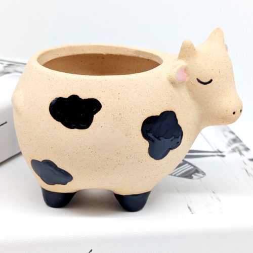 Sandy Cow Ceramic Planter Pot