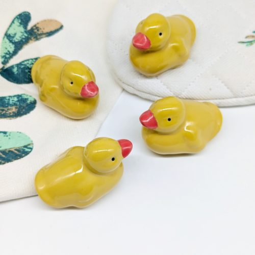 Set of 4 Ceramic Floating Duck Ornament