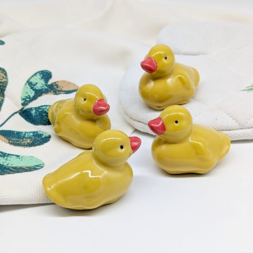 Set of 4 Ceramic Floating Duck Ornament