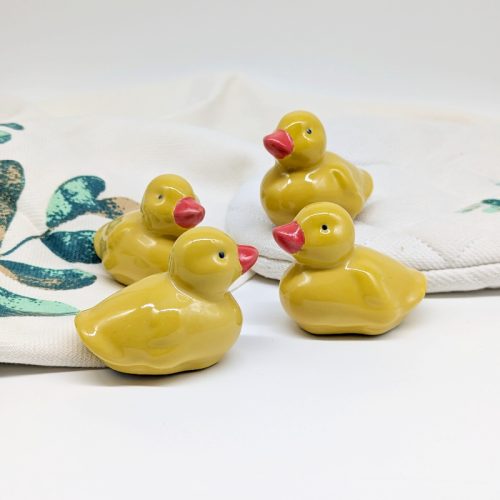 Set of 4 Ceramic Floating Duck Ornament