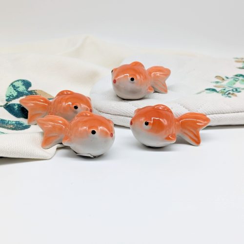 Set of 4 Ceramic Floating Fish Ornament
