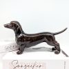 Shiny Dachshund Dog Figurine