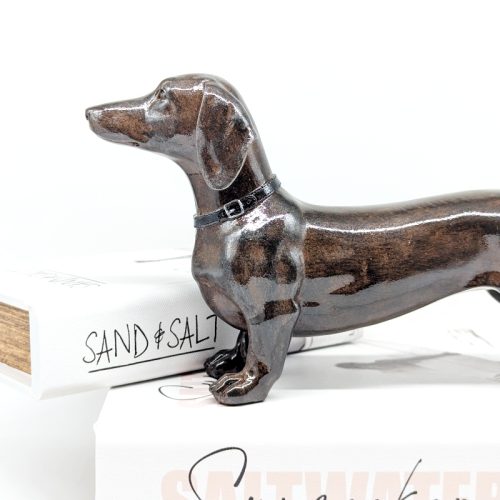 Shiny Dachshund Dog Figurine