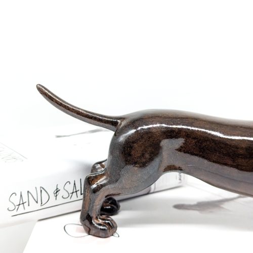 Shiny Dachshund Dog Figurine