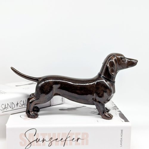 Shiny Dachshund Dog Figurine