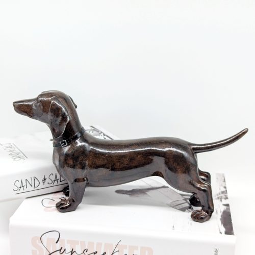 Shiny Dachshund Dog Figurine