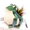 Smiling Green Frog Planter Pot