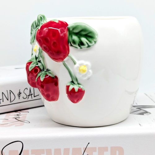 Strawberry Bunch Ceramic Planter Pot