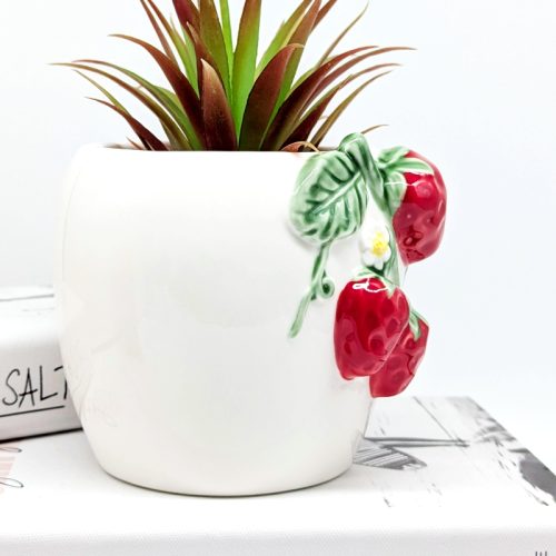 Strawberry Bunch Ceramic Planter Pot