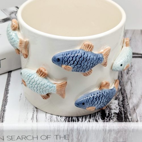 Swimming Fish Ceramic Planter Pot