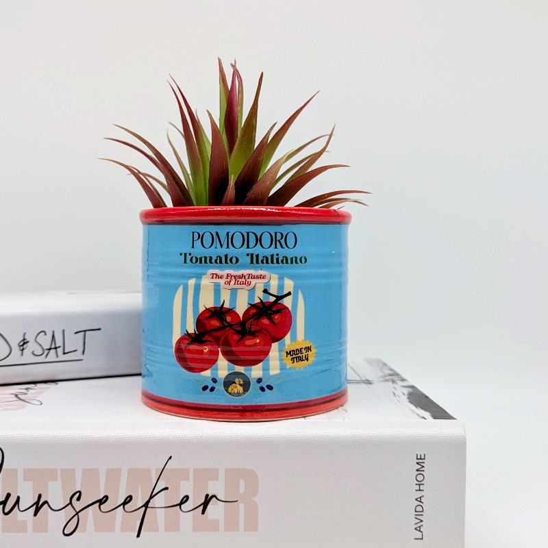 Tomato Can Ceramic Planter Pot