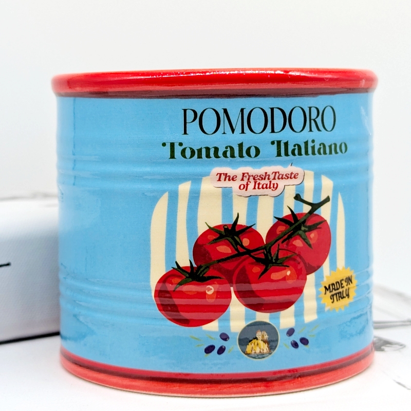 Tomato Can Ceramic Planter Pot_B