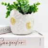 White Petals Flower Ceramic Planter Pot