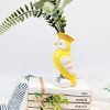 Yellow Parrot Bird Ceramic Vase