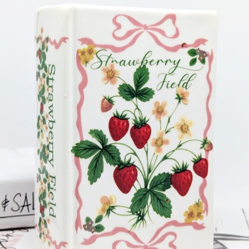 Bunch of Strawberries Ceramic Book Vase
