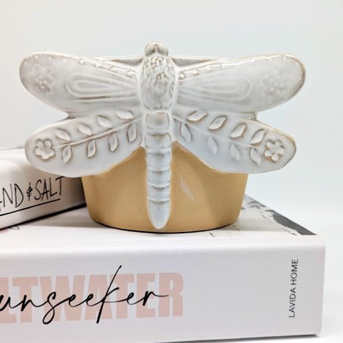Sandy Dragonfly Ceramic Planter Pot