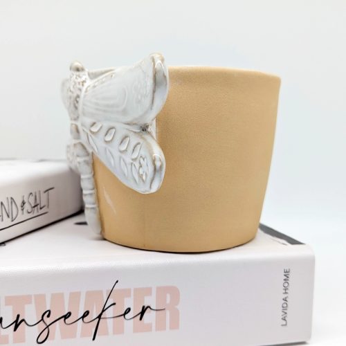 Sandy Dragonfly Ceramic Planter Pot