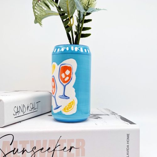 Summer in Soda Can Ceramic Vase